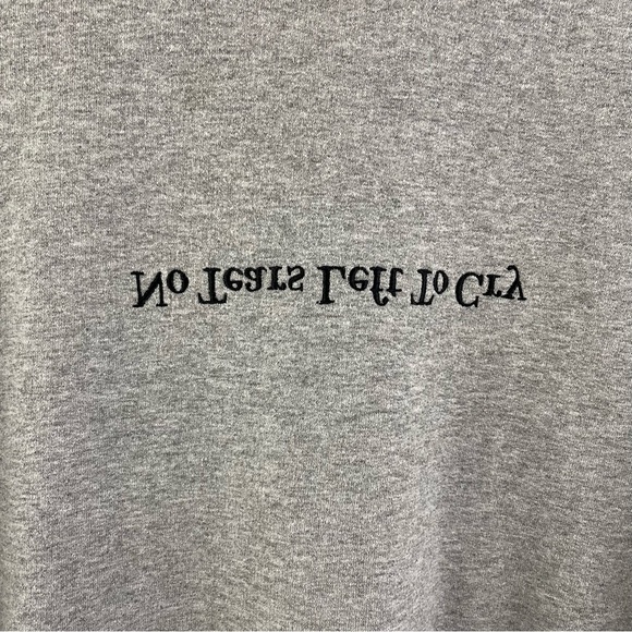 ARIANA GRANDE Light Grey No Tears Left To Cry Oversized Pullover Sweatshirt - Picture 7 of 11